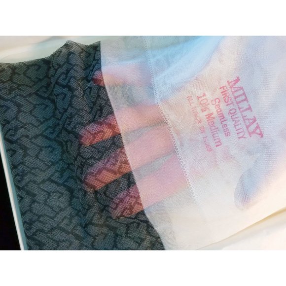 Vintage Thigh High Stockings Hosiery Lingerie by Millay Seamless Size 10 M Nylon - Picture 2 of 10